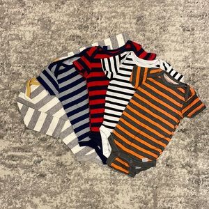 Like New Striped Bodysuits, Lot of 5
